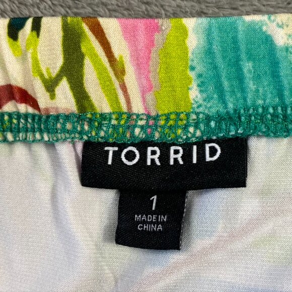 Torrid Dress 1 Midi Studio Knit Wrap Floral Faux Sleeveless Stretch Tank Boho - Picture 8 of 16